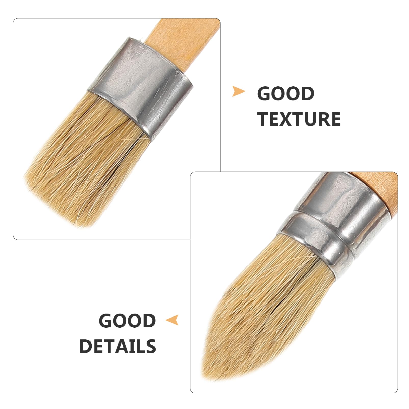 Operitacx 4 Ensembles Ensemble De Pinceau À Cire Mat Pinceaux Trousse Tache Sombre La Cire Fournitures pour La Maison Pinceau Aquarelle Multifonction en Bois 3 Pièces * 4