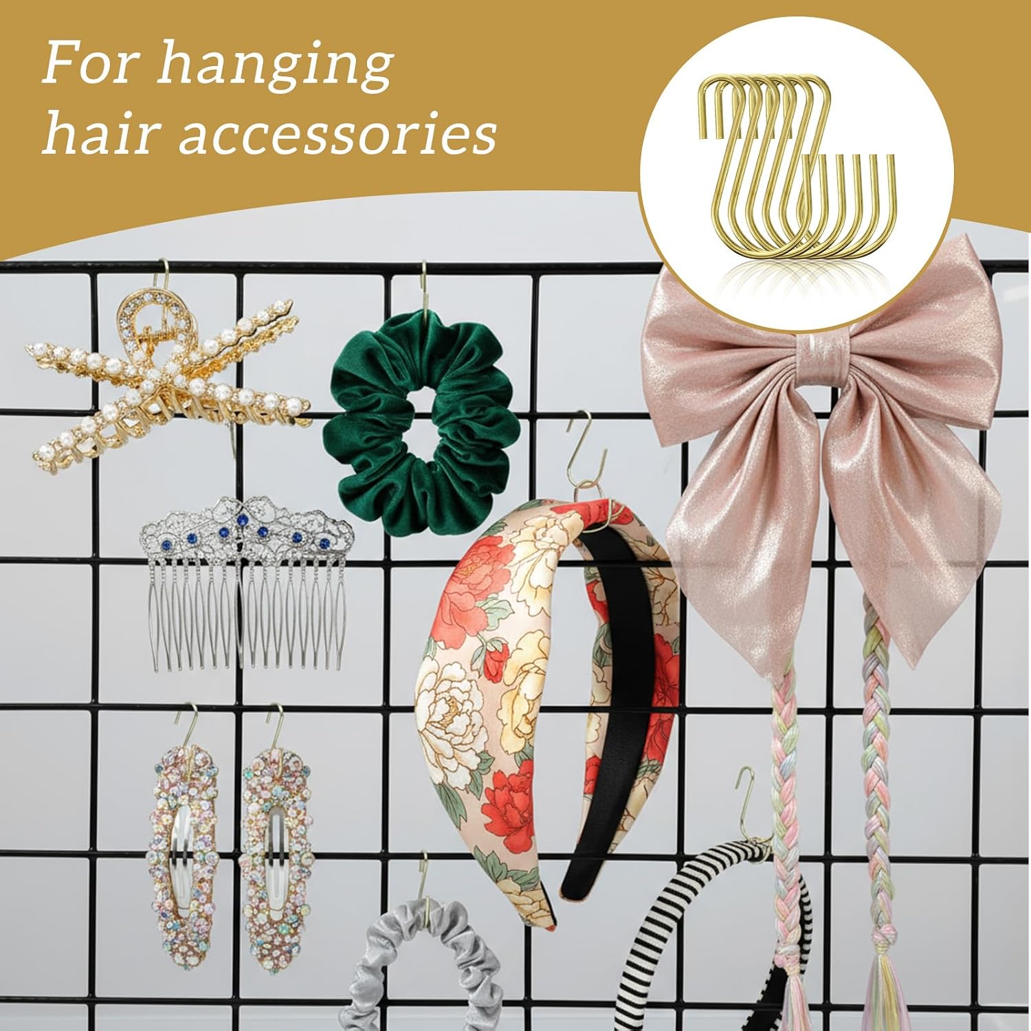 80PCS Small S Hooks, 1 Inch Metal Hanging Hooks Mini S Shaped