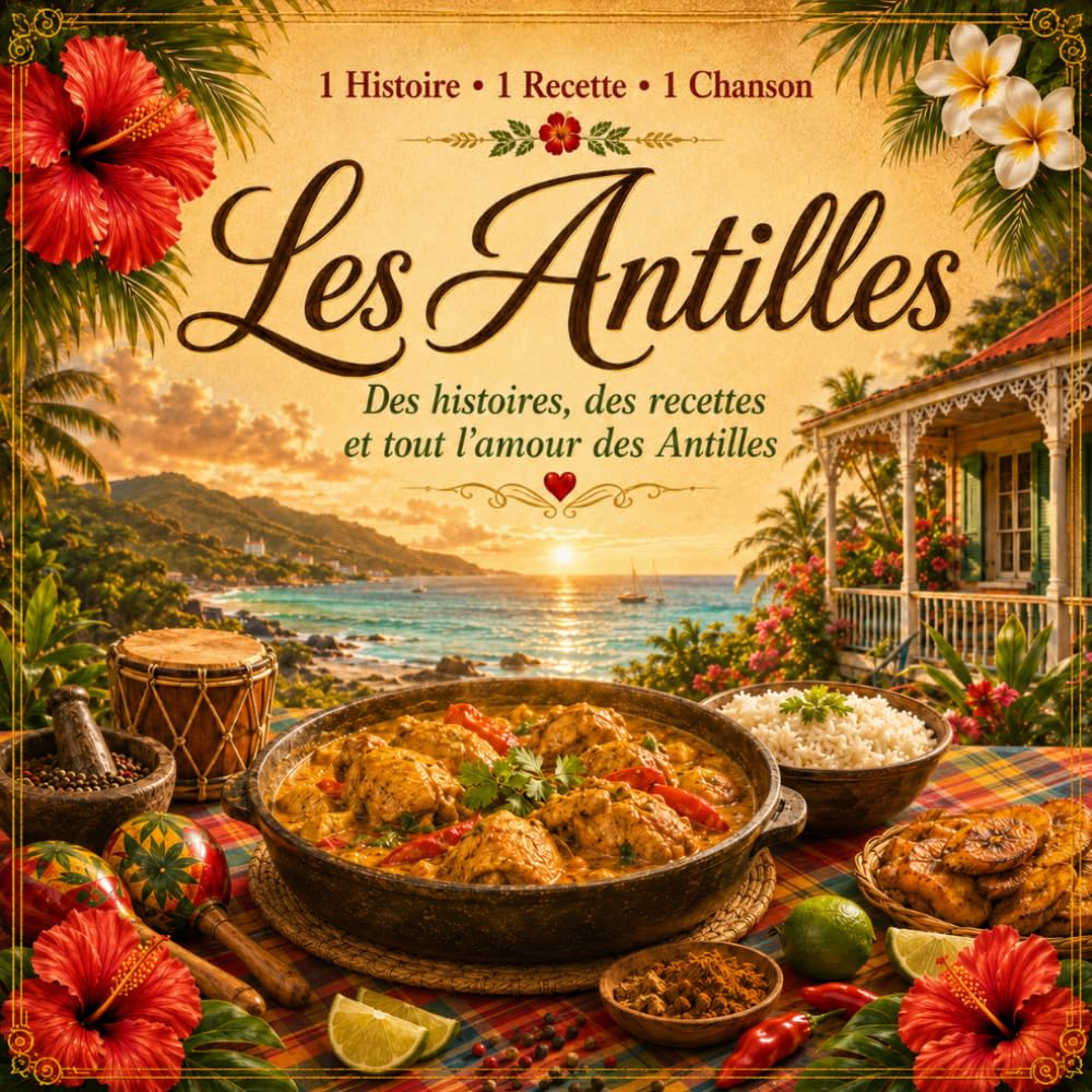 1 Histoire 1 Recette 1 Chanson : Les Antilles: Recettes antillaises, histoires de famille, traditions créoles et chansons des îles (Cuisine & Rhums des Îles par Ti Fernand)