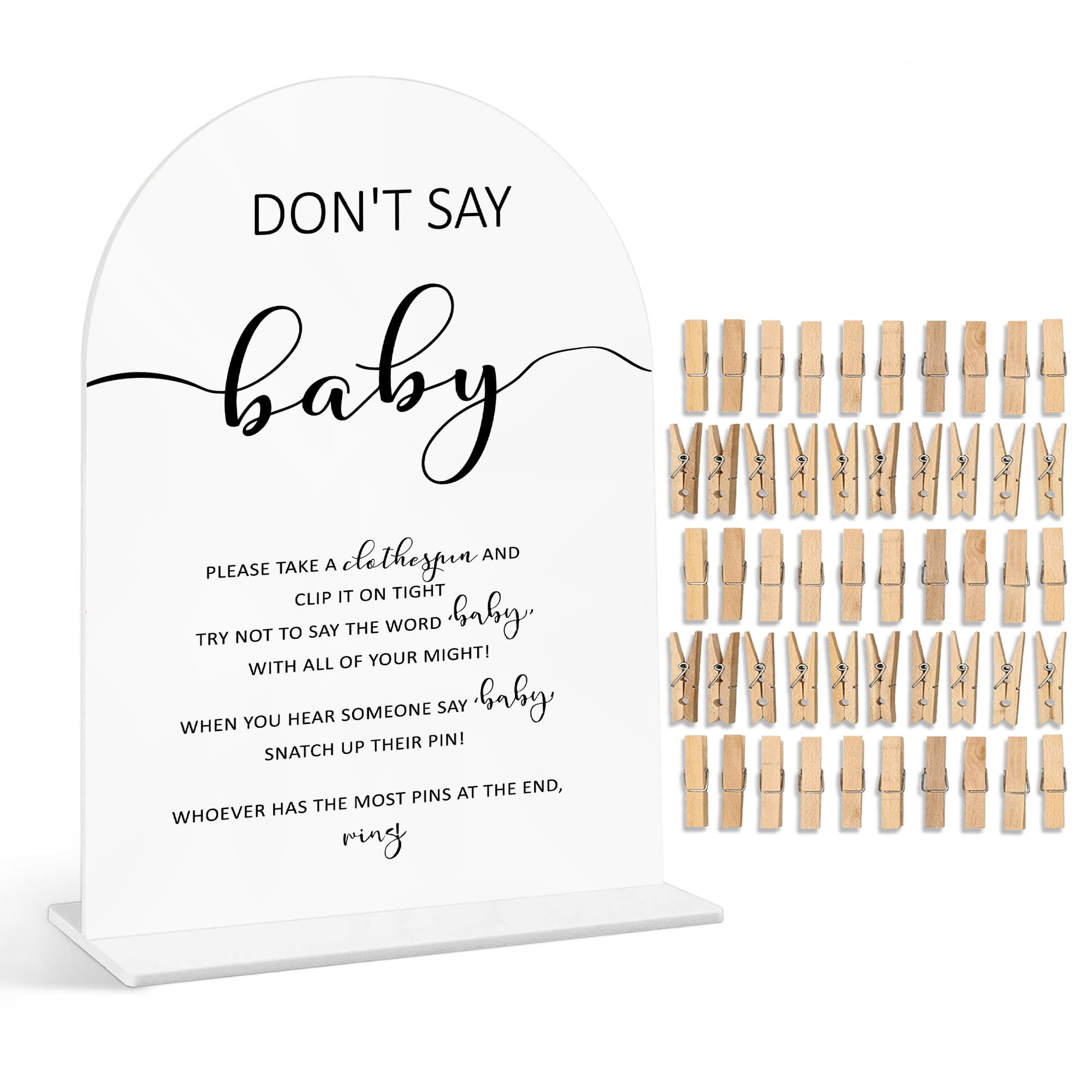 Photo 1 of Tuiemie Don't Say Baby Shower Game Set