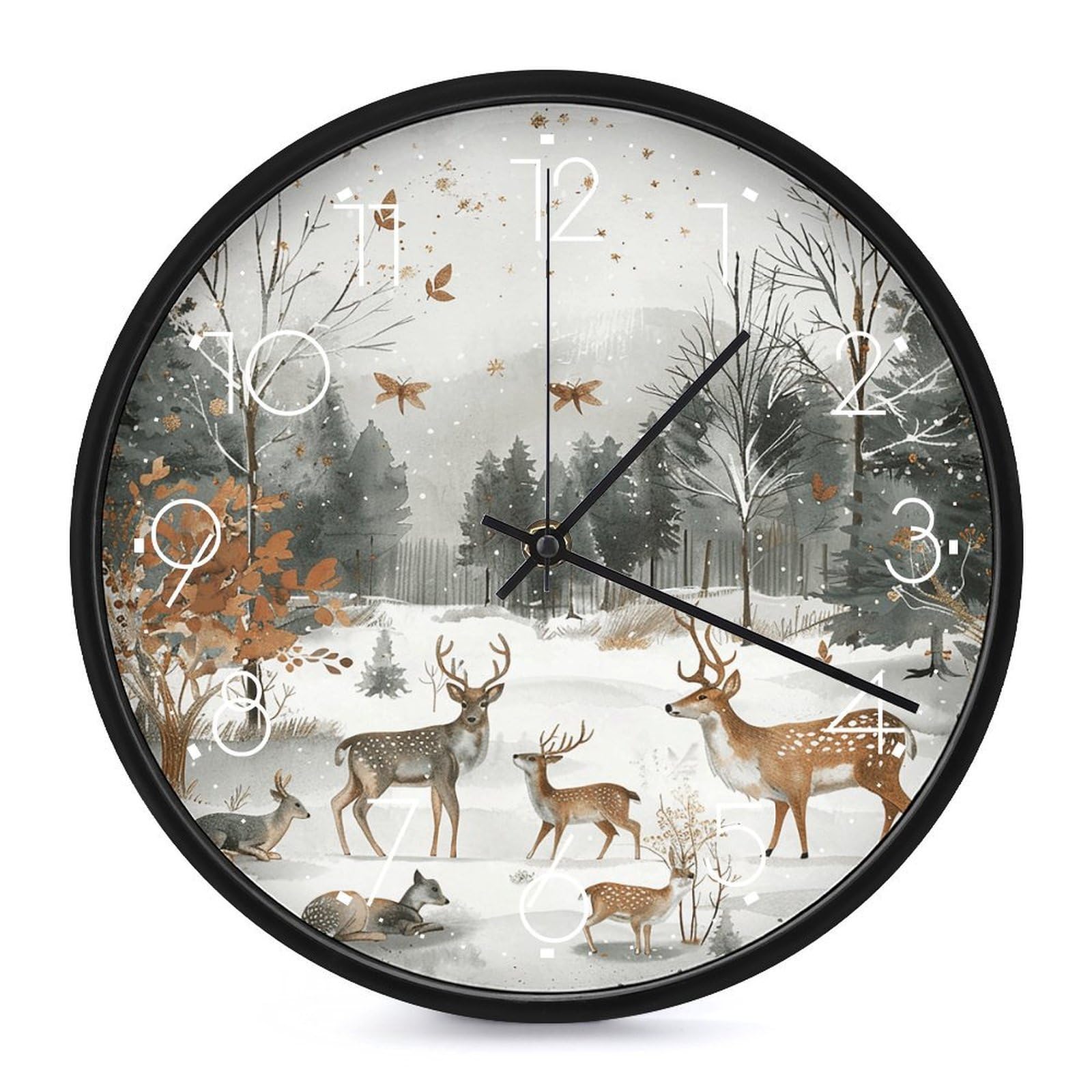 Horloge murale sans tic-tac decorative blanche pour dormir sans bruit