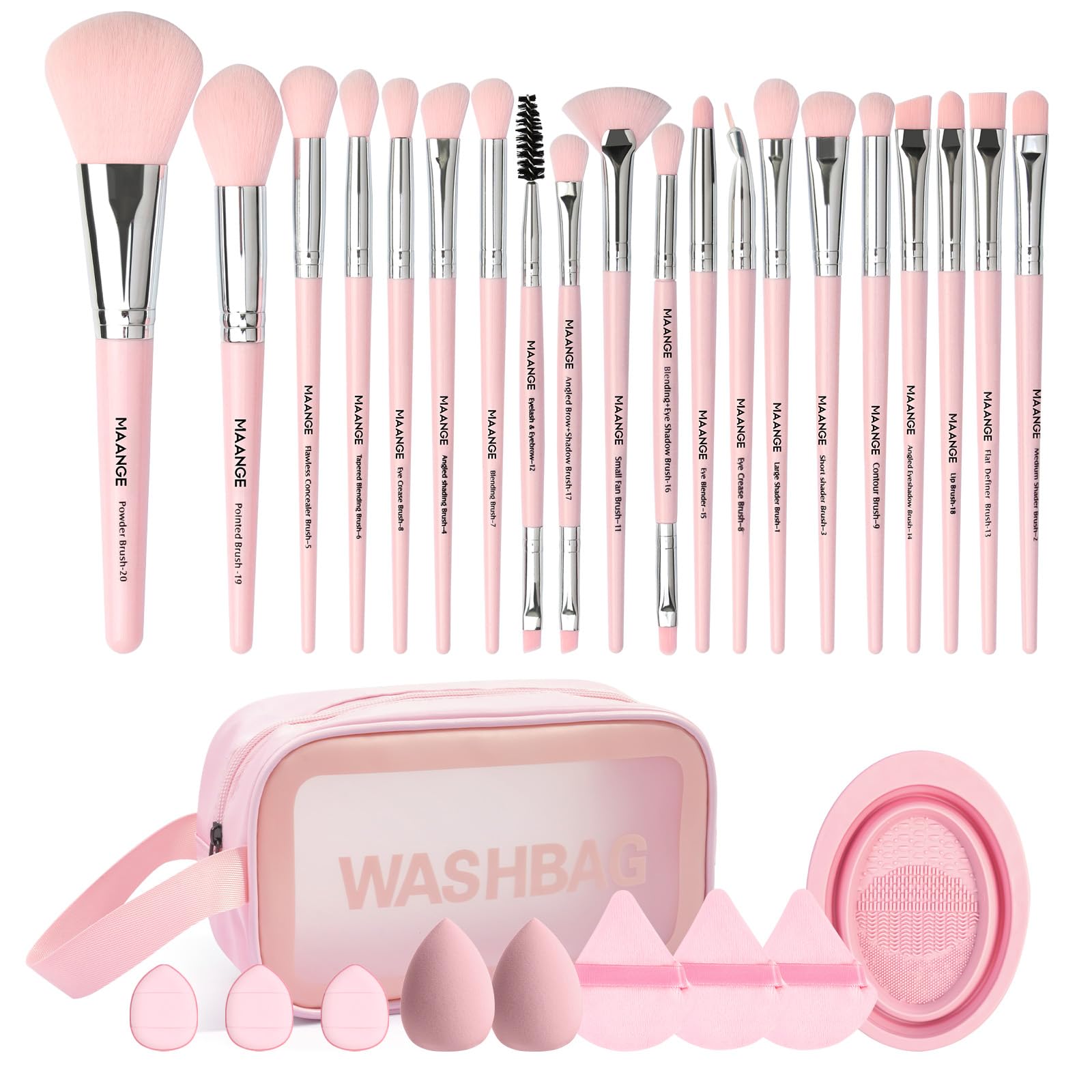 Makeup Brushes MAANGE 30 Pcs Professional Makeup Brush Set for Foundation Blending Powder Blush Concealers Eyeshadow