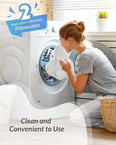 Miniatura 5 de ZIKEE Almohada de rodilla para dormir de lado, almohada de espuma viscoelástica para piernas diseñada para estadounidenses, almohada refrescante con