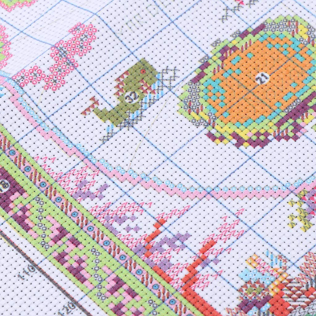 Kit De Point De Croix 'Carte De La Chine' - Toile 14ct - Neuf