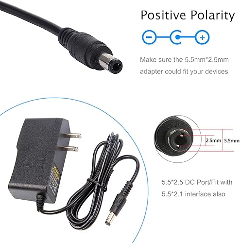 Miniatura 2 de COOLM Fuente de alimentación de 6V 800mA AC 100-240V a DC 6V 0.8A Adaptador 4.8W Reemplazo 500mA 0.5A Cargador para Radios Serie Voyager KA500 KA550