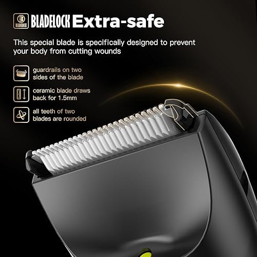 Miniatura 2 de Manscape - Cortapelos para hombres, con hoja de cerámica segura para la piel, recargable e inalámbrica para cortar el cabello y aseo con foco LED,