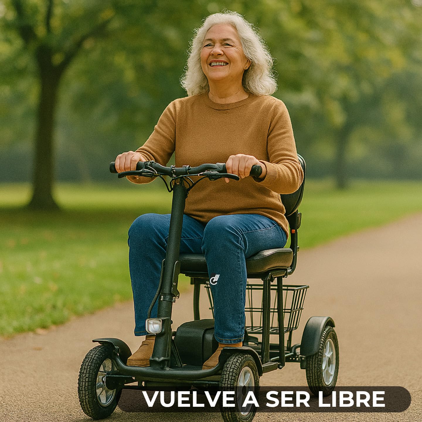 Silla de Ruedas Eléctrica - Scooter Eléctrico Plegable Auton 25Km Motor 300W - Movilidad Reducida - Scooter Eléctrico Minusválidos con Canasta Ideal Viaje Avión - Certificación IATA | CAREWAY