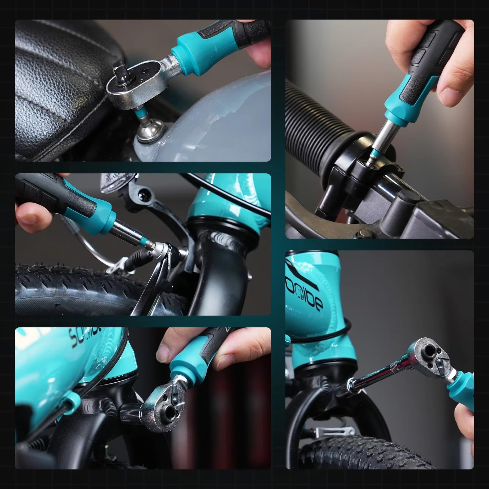 Kit Chiavi Bussola Set Chiavi A Cricchetto Dual-Drive Da 37 Pezzi Da 1/4" Con Prese Poco Profonde Maniglia Magnetica E Punte Barre Estensione Giunto Universale