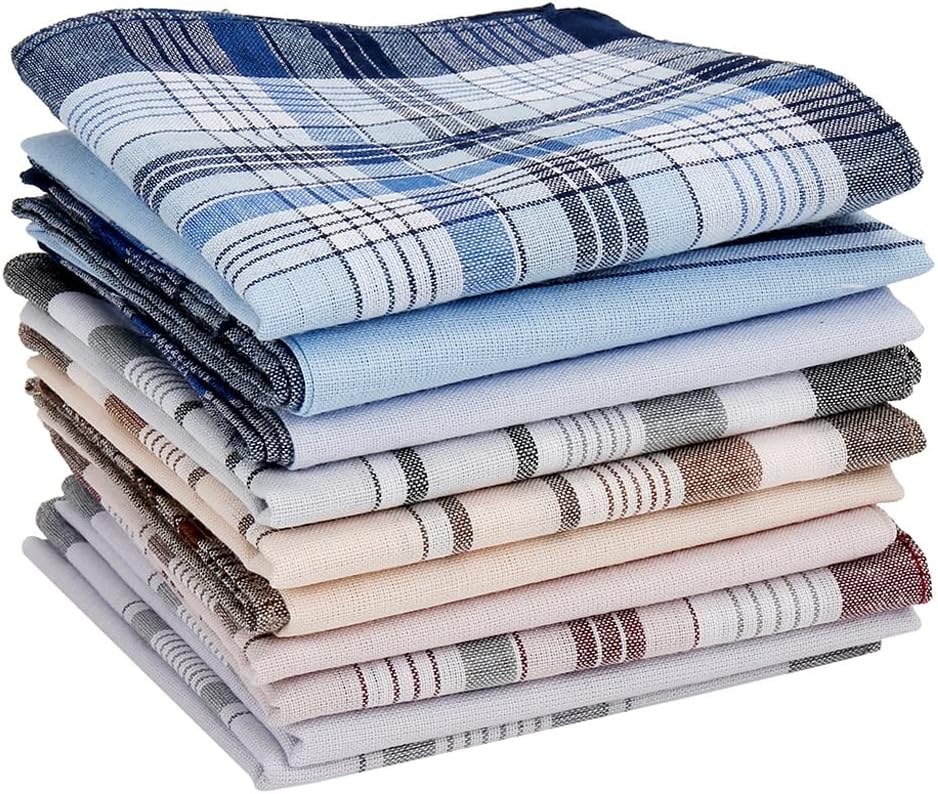 ゆがんで 10の正方形の多色チェック柄ストライプの男性と女性のポケットの結婚式のパーティービジネスブラスクハンカチスカーフ38 38 Cm 最大67 オフ