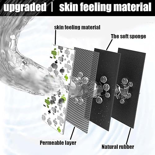 Miniatura 10 de Yesad Alfombra de baño diseño de leopardo negro antideslizante de secado rápido súper absorbente delgada apta para debajo de la puerta lavable