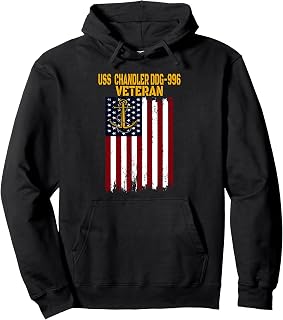 USS Chandler DDG-996 Destroyer Veterans Day Father's Day Pullover Hoodie