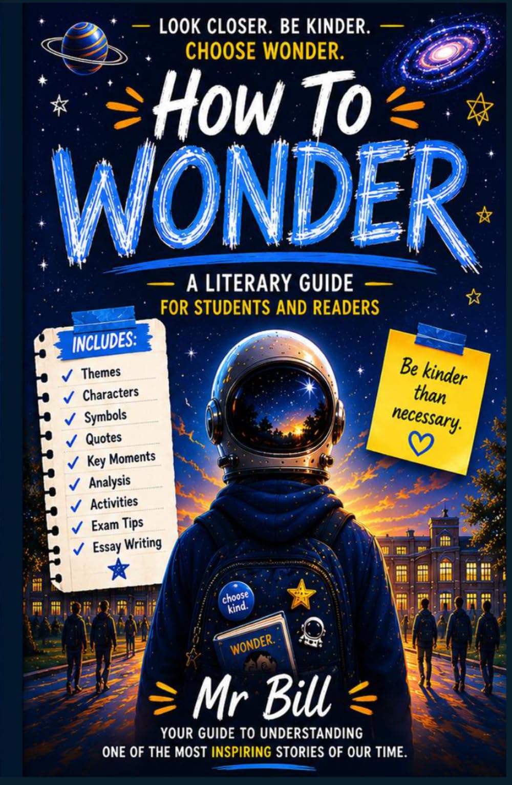 How To WONDER: The Ultimate KS2, KS3 & Middle School Study Guide/teacher's notes/Student workbook on Themes, Quotes, Essays, Analysis & Reading Skills (Student Guides)