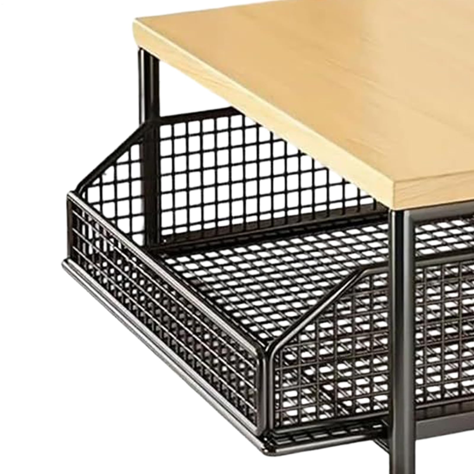 Étagère de rangement de cuisine – Support vertical à 2 niveaux pour légumes et fruits avec tiroirs pour casseroles, poêles, micro-ondes, assaisonnements, ustensiles | Idéal pour la cuisine, le