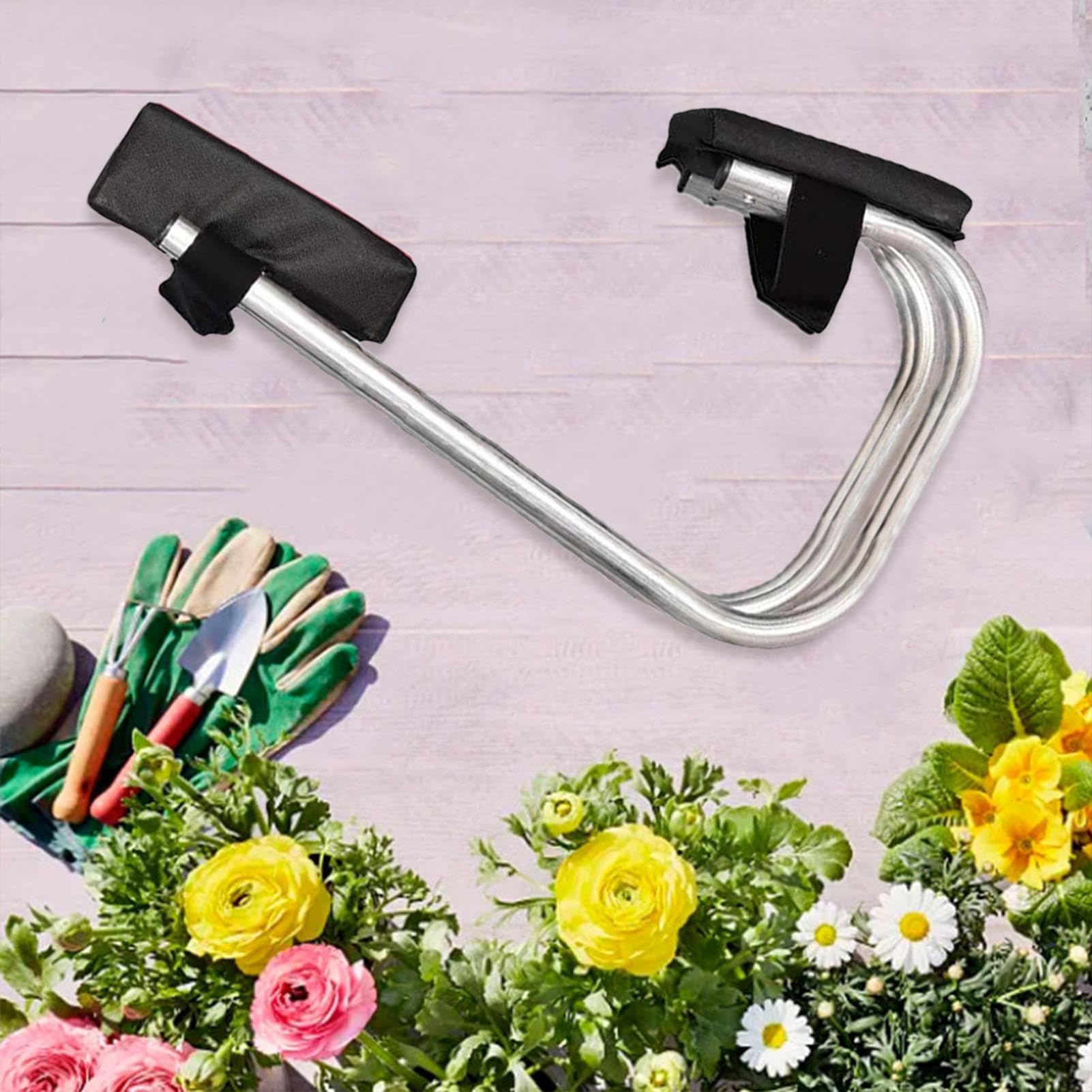 Generisch Rodillera de jardín, rodilleras ajustables para jardinería | banco plegable resistente, almohadilla compacta de espuma suave, diseño portátil y multi-altura para en exteriores y