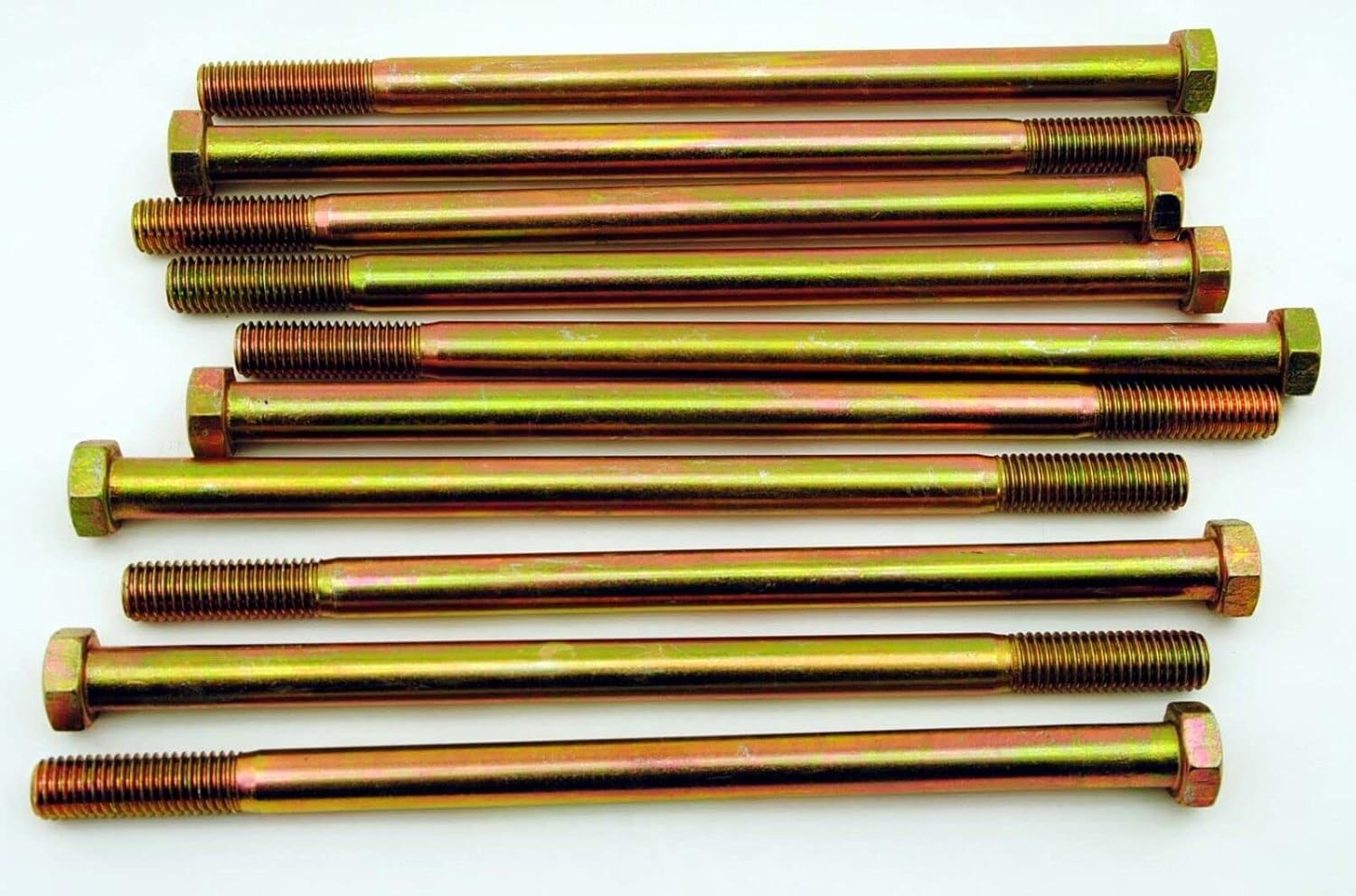 (5 pcs) Hex Head 5/811 x 11" Grade 8 Bolts Yellow Zinc Cap