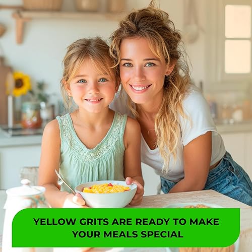 Miniatura 7 de Maíz amarillo Hominy - Maíz seco para sémola, sopas, guisos y pozole - Harina de maíz gruesa, sémola amarilla, harina de maíz molida en piedra, maíz