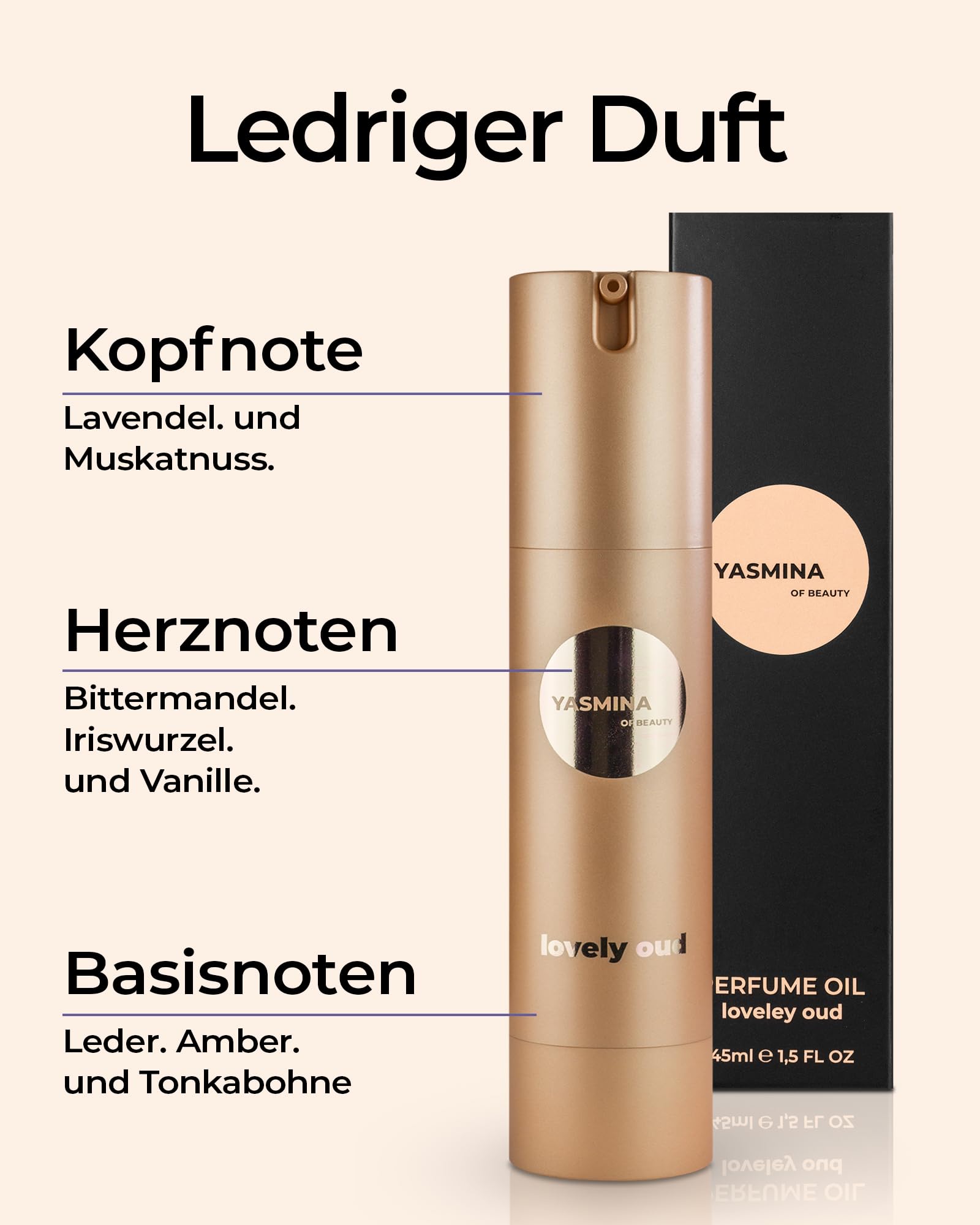 Lovely Oud Parfum Oil dla kobiet – perfumy damskie – intensywny i elegancki zapach orientalny – 100% bezalkoholowe – pielęgnujące olejki eteryczne