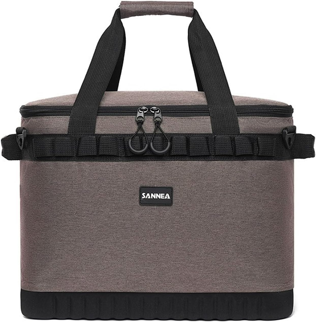 Large Insulated Lunch Bag Adult, Leak-Proof Lunch Cooler Bag for Men/Women Heavy Duty Collapsible Tote Soft Cooler for Beach, Shopping Grocery, Office BBQ-Brown