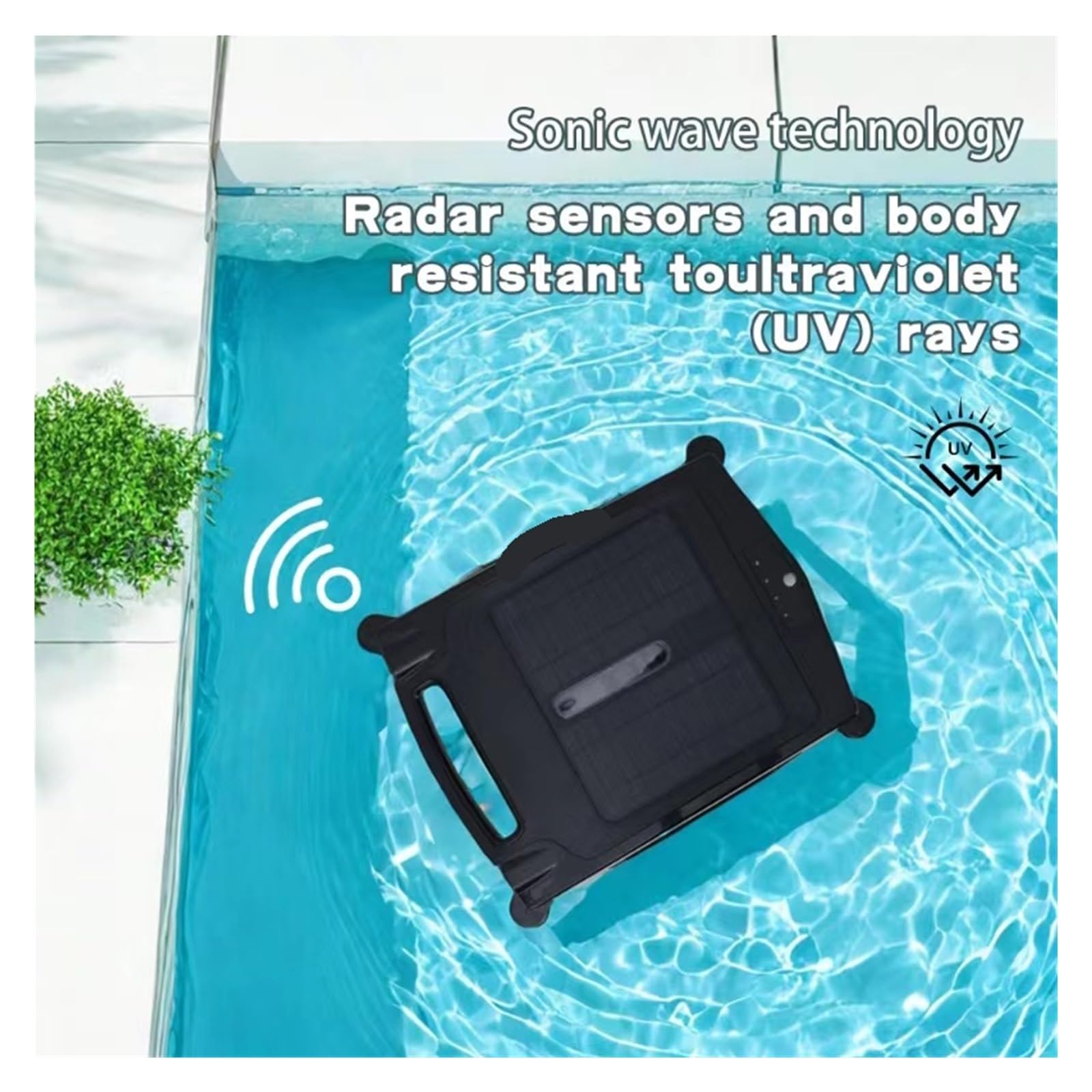 Robot czyszczący Solar Pool Skimmer Wireless z aplikacją, czyszczenie powierzchni basenów, panel słoneczny akcesoria basenowe