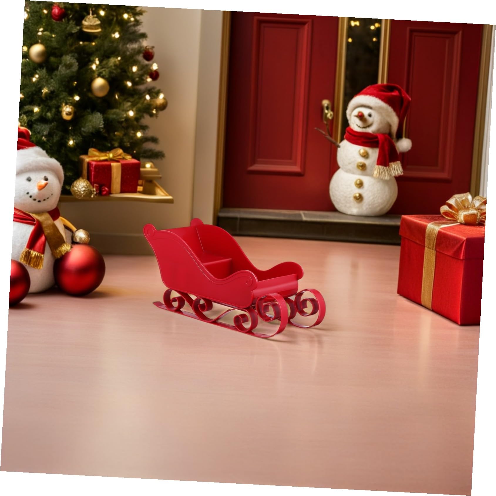 PRETYZOOM 4stücke Teilige Mini-schlitten-tischdekoration Weihnachtsschlitten-ornament Festliche Schlittendeko Schlittenfigur Snackschale Weihnachtsbaumschmuck Zum Aufhängen Vintage-weihnacht