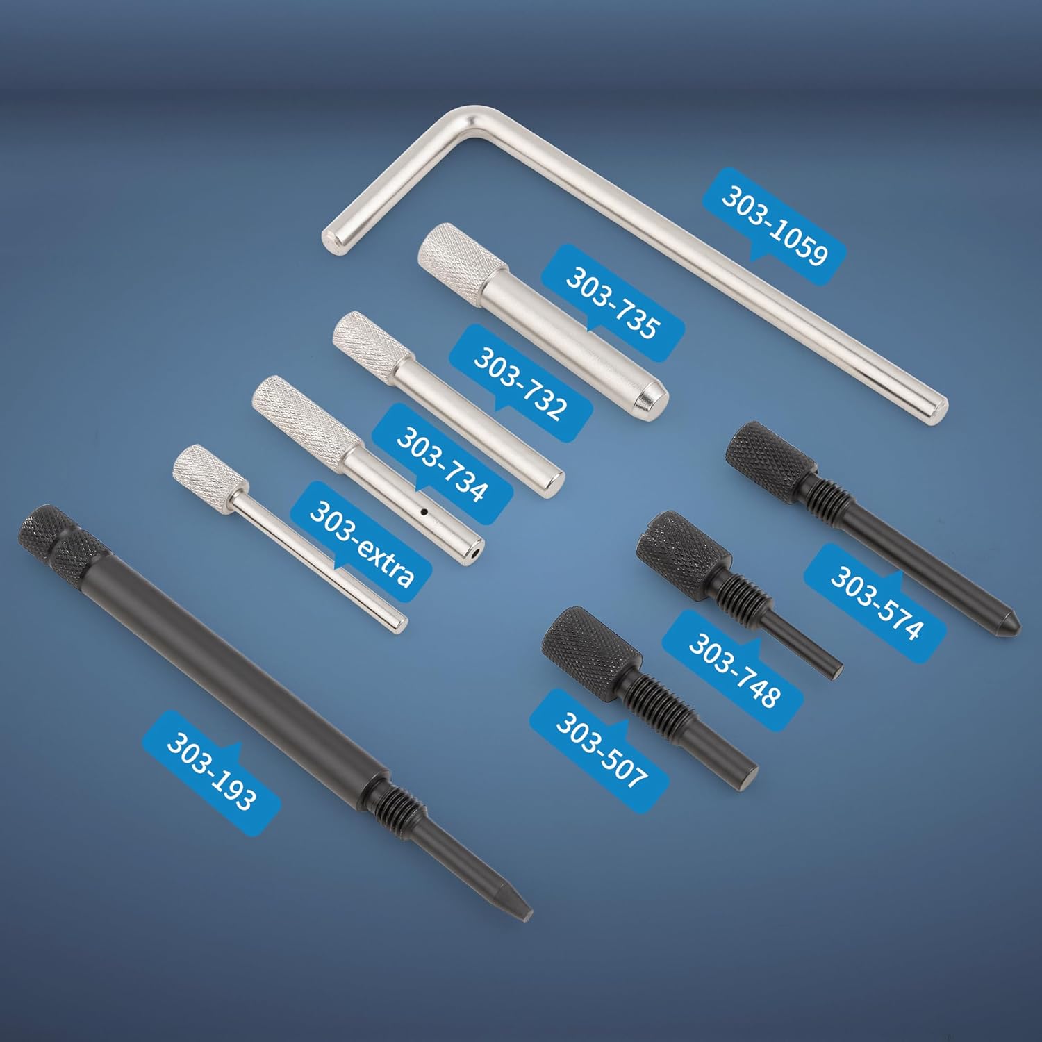 18PCS Engine Camshaft Timing Tool Kit, Compatible with Ford Fiesta Focus Volvo 1.25 1.4 1.6 1.8 2.0 Di/TDCi/TDDi ECOBOOST 1.6 Ti-VCT 1.5/1.6 VVT 2.3L 2.5L 303-1097 303-1552 303-1550