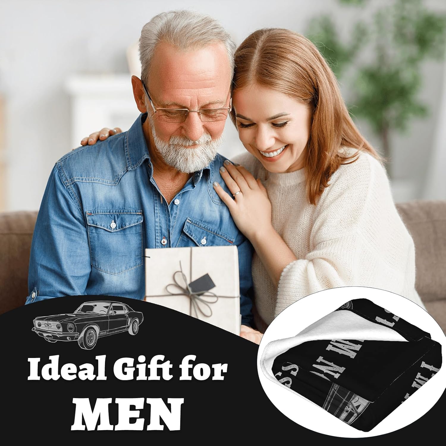 Gifts for Men - Funny Birthday Father's Day Retirement Gift Ideas for Older Men Grandpa Dad Husband - Throw Blanket 50"x60" - Image 4