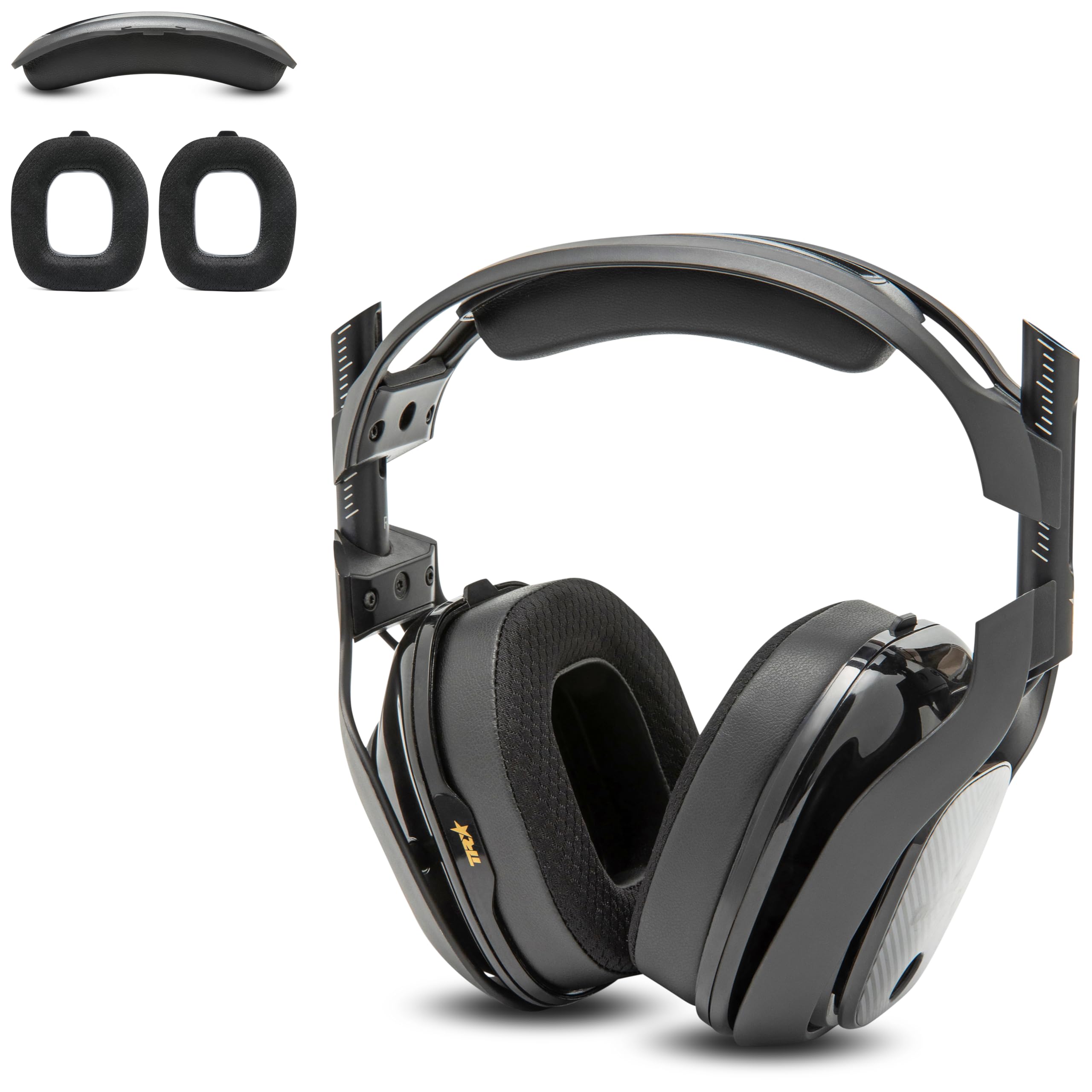 WC Mod Kit A40 – Cuscinetti auricolari in gel rinfrescante + fascia di ricambio compatibili con Astro A40 Gen 4 e A40 TR di Wicked Cushions | Comfort, raffreddamento e durata migliorati | Black