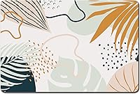 Vista 12 de Rnivvi Tapete de comida para perros, 12" x 19" pulgadas, tapete absorbente con diseño de flores para tazones de perros y gatos para comida y agua