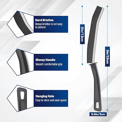Miniatura 6 de 4 cepillos de limpieza de hendiduras, herramienta multifuncional de limpieza de huecos para eliminar la suciedad y la suciedad de los huecos y