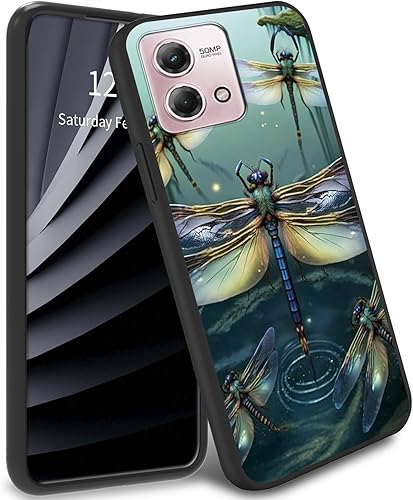 Funda delgada para Moto G Stylus 4G (2023), para Moto G Stylus 4G 2023 TPU Bumper Funda con diseño de libélula funda de silicona de goma suave para