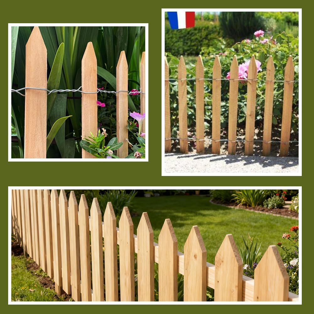 20 Pack Wooden Yard Stakes, 12 Inch Wooden Garden Stakes for Plants Support, Survey Stakes and Sigh Posts for Fence, Yard, Farm, and Professional Grade Boundary Marking (20 Pack, 12 Inch)