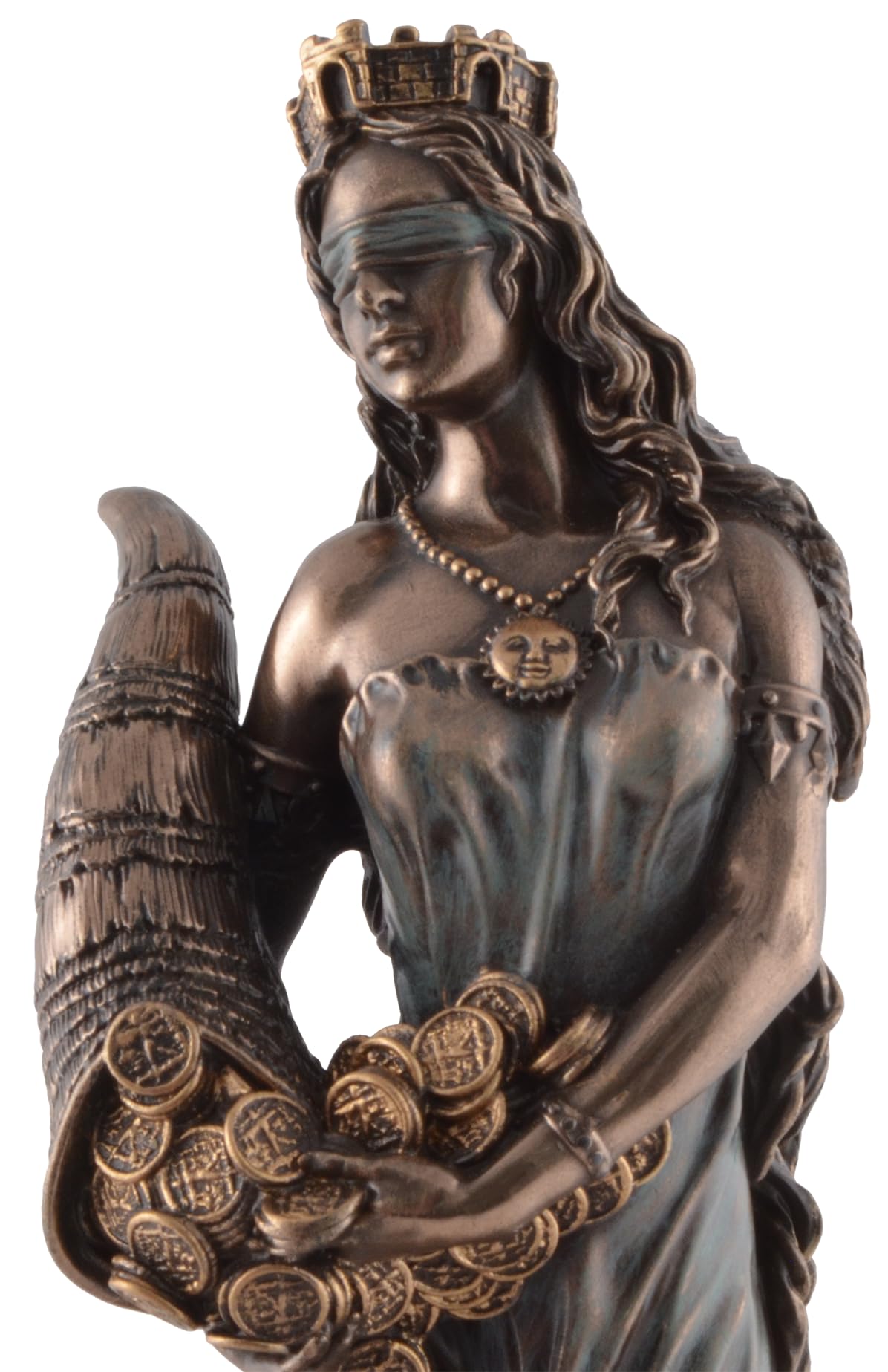 VOGLER Joh. Vogler GmbH Bronzierte Fortuna Statue Römische Göttin des Glücks 16cm Figur Glück Veronese