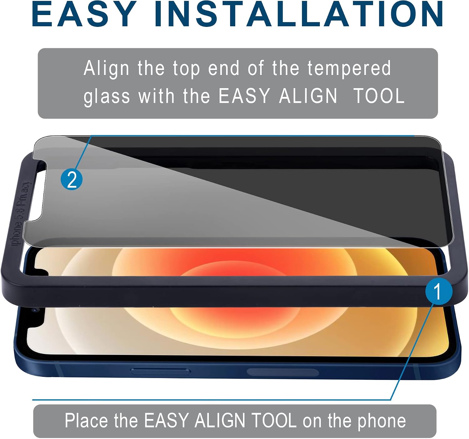 Arae Screen Protector for iPhone 12 / iPhone 12 Pro, HD Tempered Glass Anti Scratch Work with Most Case, 6.1 inch, 3 Pack