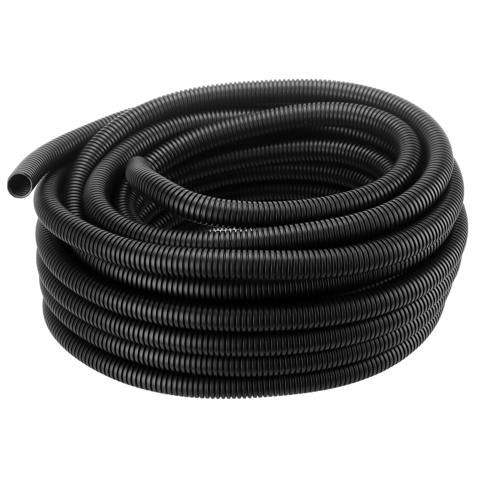 CHIHEUNG 20m Flexible Conduit Tube, 20mm Inner Diameter Hose Pipe, Plastic Conduit Trunking for Pond Fountain,Black