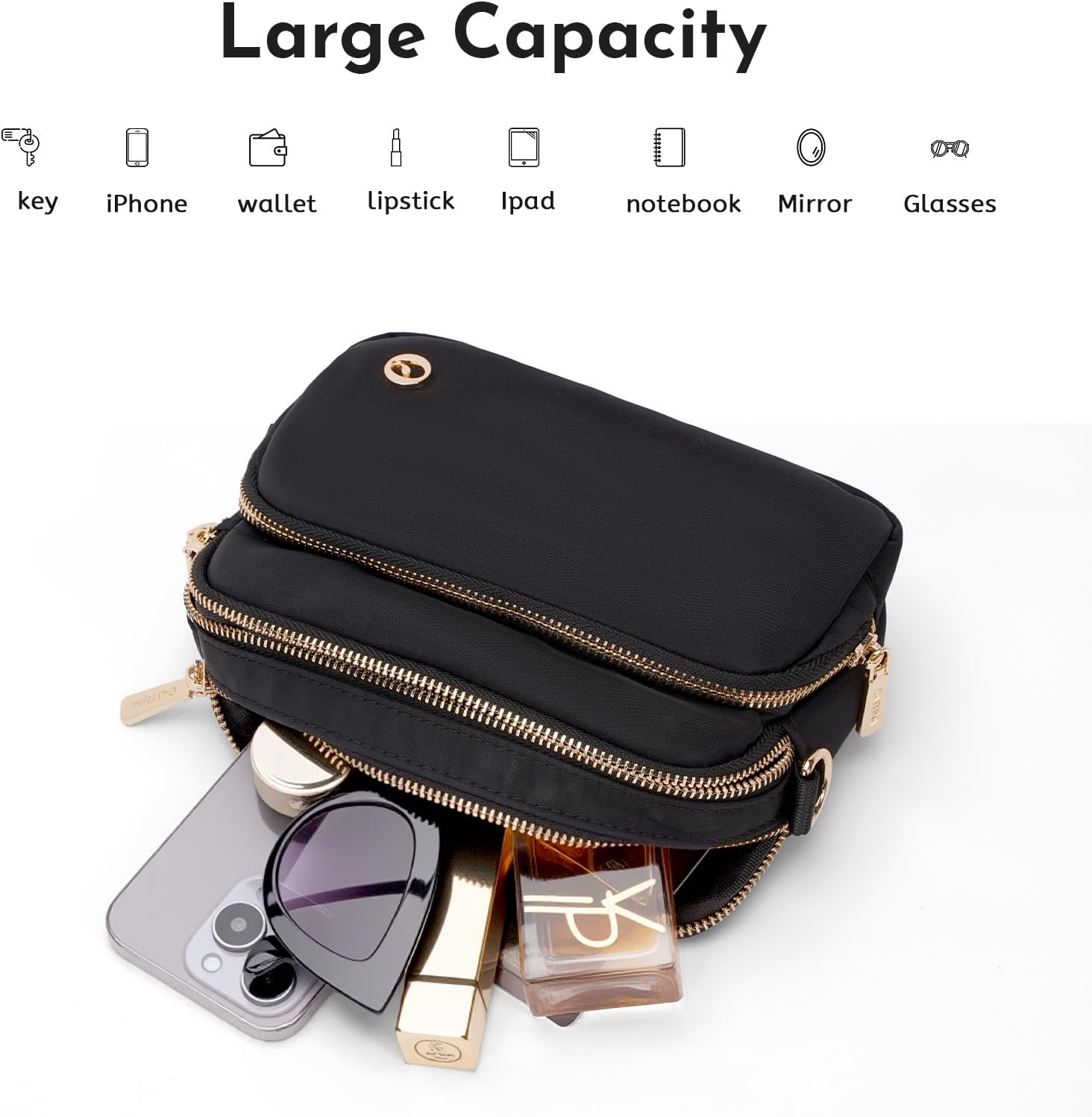 Belt Bag Crossbody Fanny Packs for Women leopard Small Purses Waist Bags with Adjustable Shoulder Strap