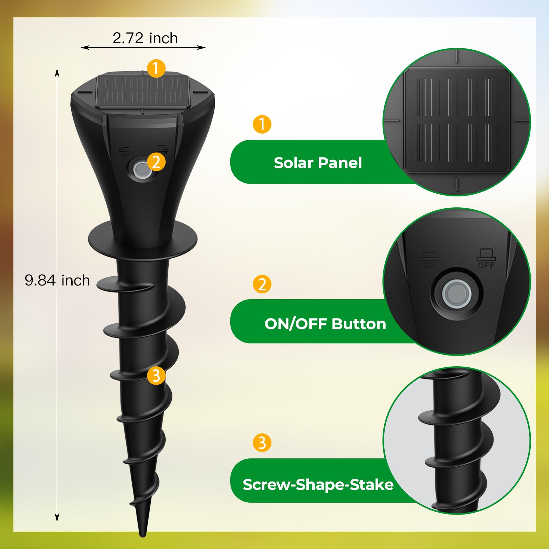 Repellente per talpe ad energia solare per prati, confezione da 8 pezzi, repellente per arvicole ad ultrasuoni per esterni, impermeabile IP 65, deterrente per talpe ad ultrasuoni per sbarazzarsi di