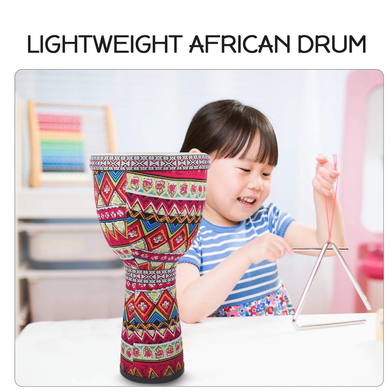 Djembe per Bambini 8, 5 Pollici, Abs, Tamburo a Mano Leggero