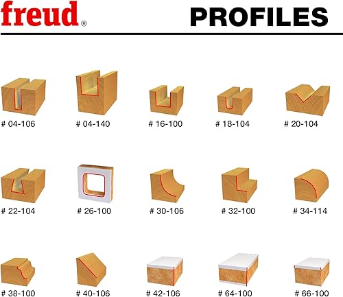 Miniatura 4 de Freud 90-100 Juego de mechas para fresadora con vástago de 14 15 unidades