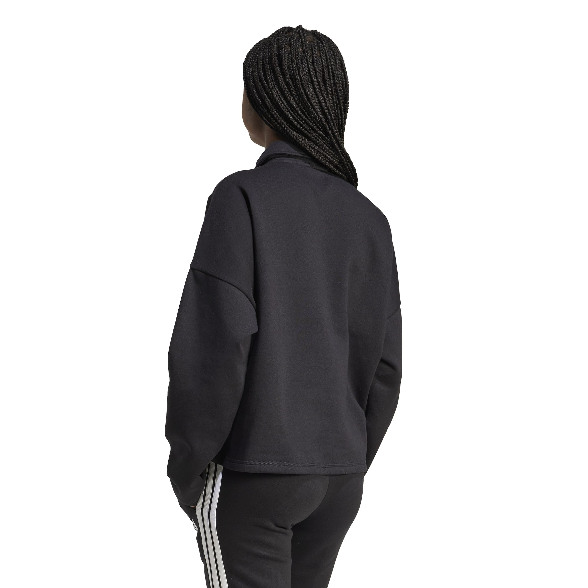 adidas Femme Essentials Linear Fleece Polo Sweatshirt