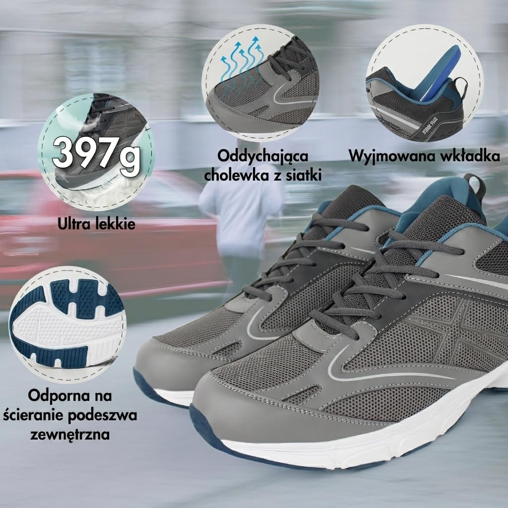Męskie buty do chodzenia Hawkwell duże rozmiary 47-53 • Lekkie i wygodne buty sportowe codzienne