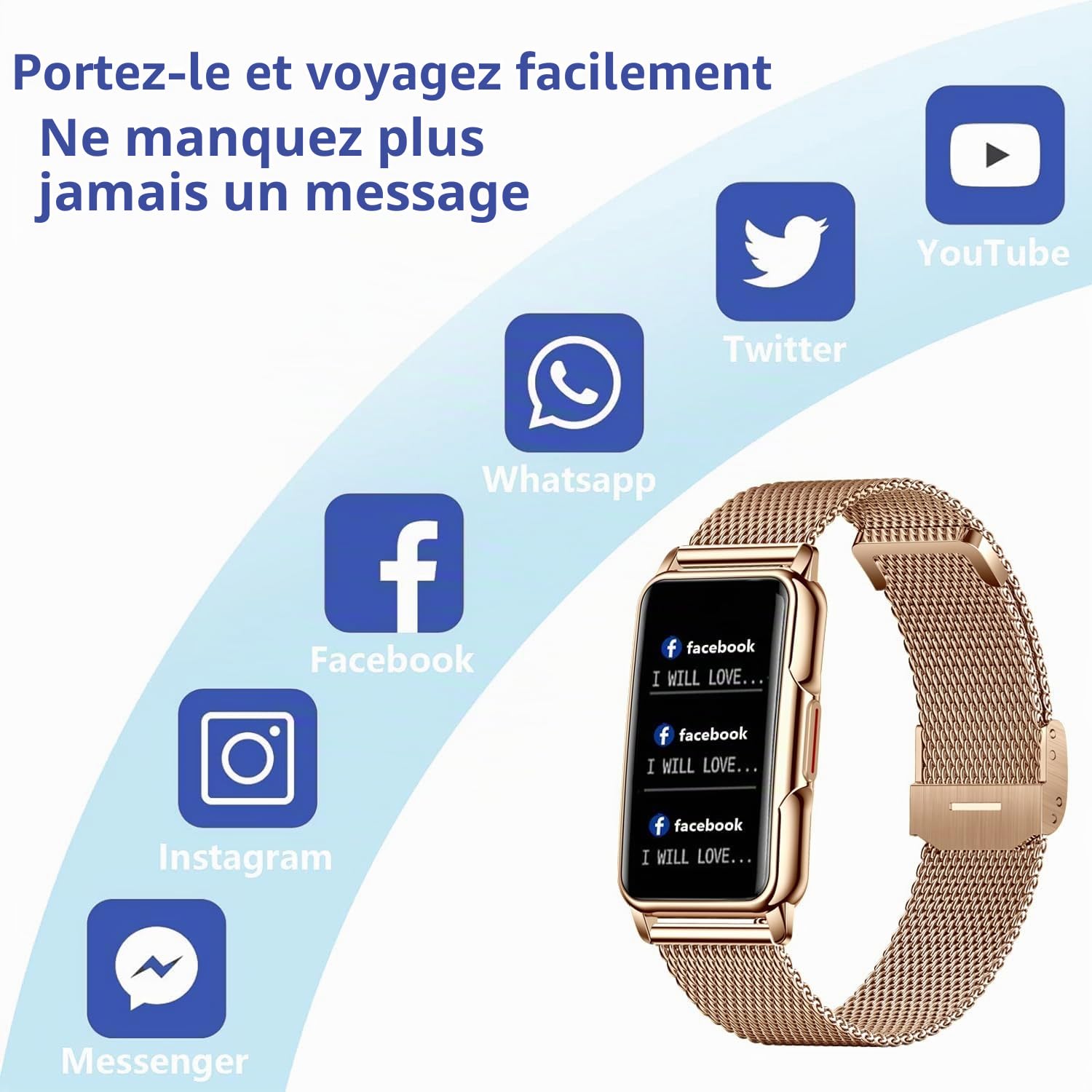 Montre Connectée Femme avec 124 Modes Sportifs Podomètre IP68 Étanche | Smartwatch Femme avec Cardiofréquencemètre Moniteur de Sommeil Bluetooth Montre Connectée Sport pour Android iOS