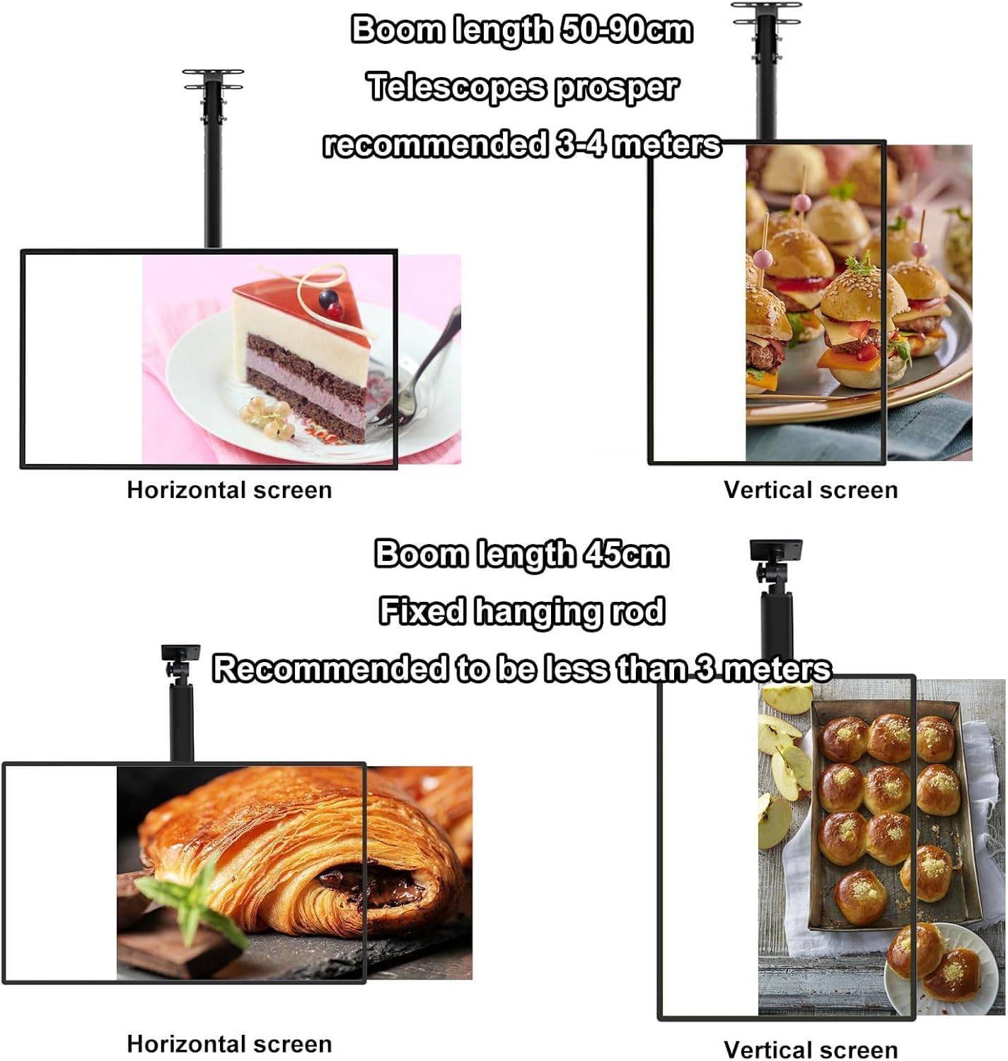 Podświetlana tablica menu, naścienna tablica reklamowa do restauracji i barów, 50 x 60 cm, uniwersalna wisząca tablica do sklepów i sklepów