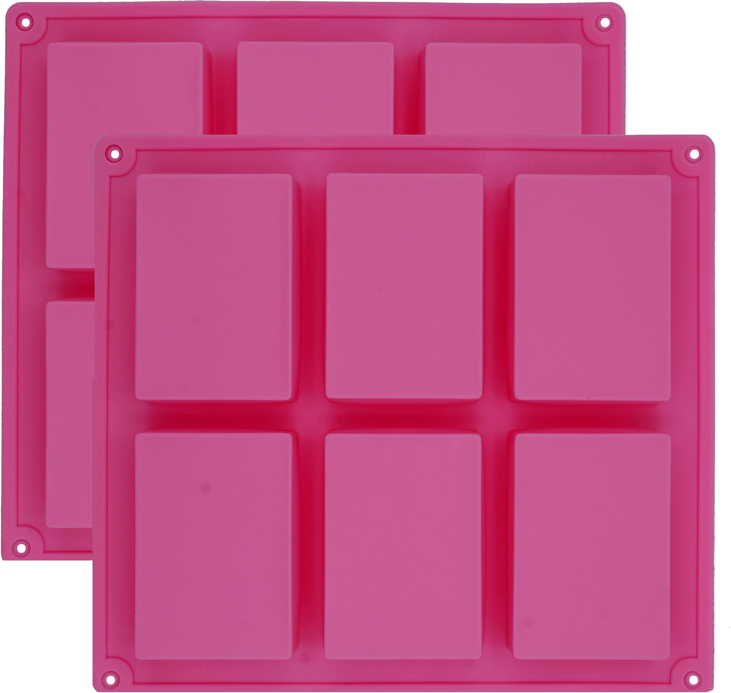 Amazon.com: Set of 3, 6 Cavities DIY Handmade Soap Moulds - Cake Pan ...