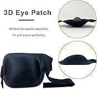 Vista 4 de 3D Eye Patch, Medical Eye Patches for Adults Kids, 3D Amblyopia Lazy Eye Patches for Right Eye Negro