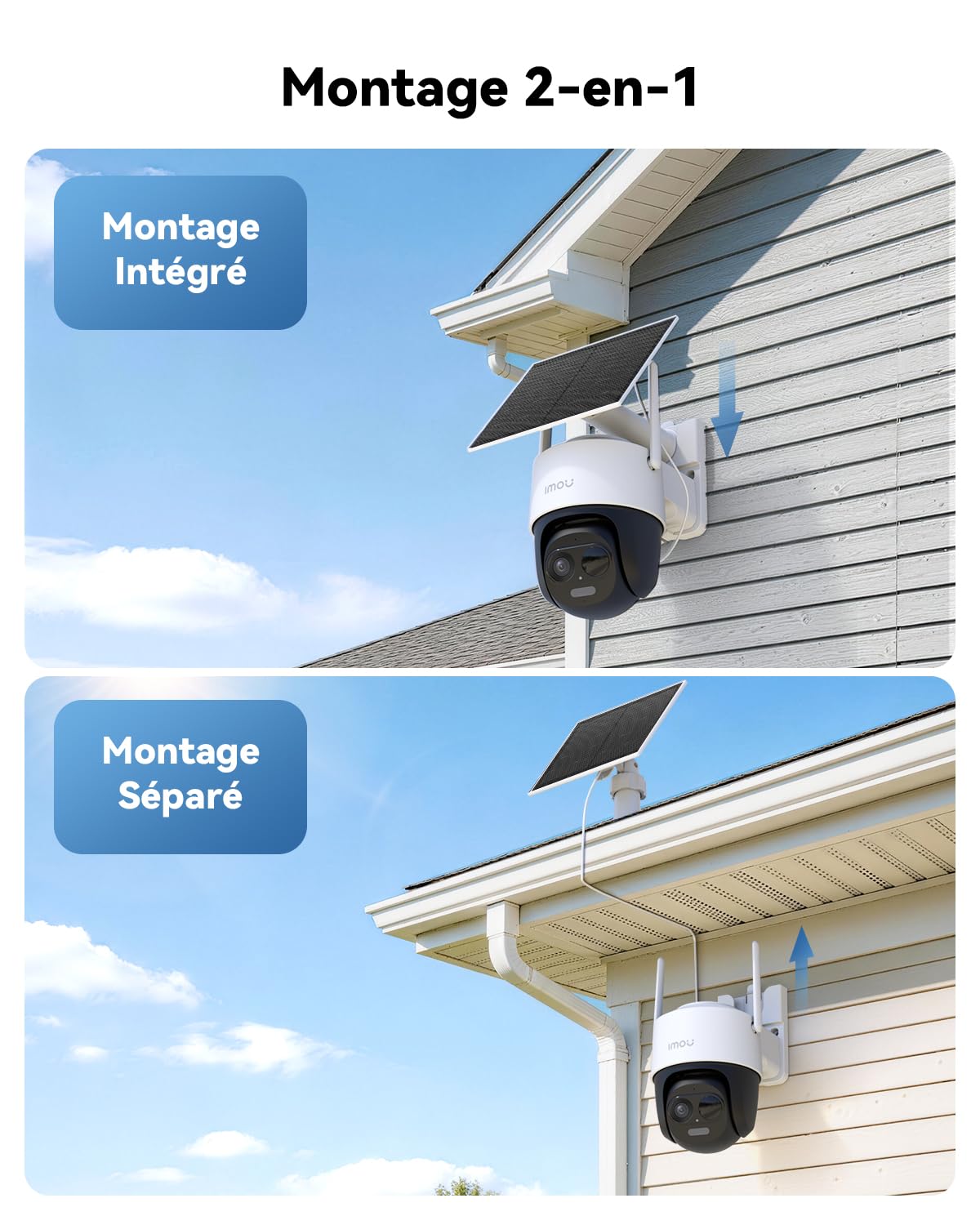 Imou 3K Caméra Surveillance WiFi Exterieure sans Fil Solaire, 2.4/5GHz WiFi