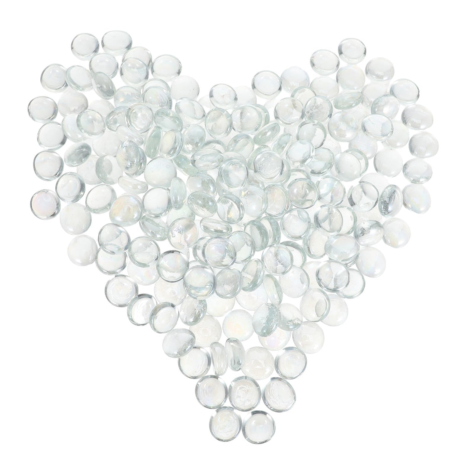 TOYANDONA Ciottoli di Vetro Piatti Trasparenti 17-19mm per Decorazioni Vasi e Aree Verdi, Resistenti allo Sbiadimento Superficie Liscia e Dimensioni Costanti