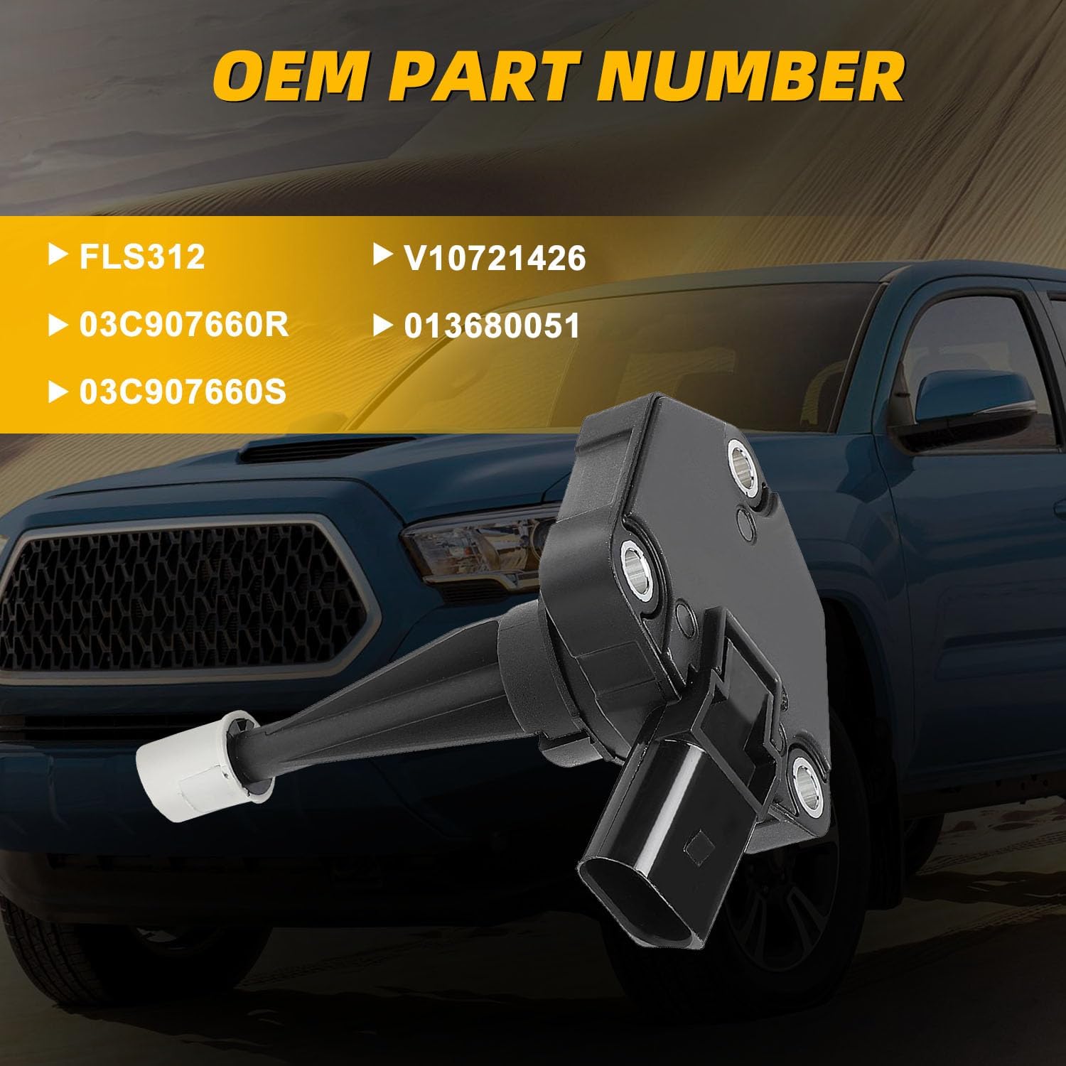03C907660R Oil Level Sensor Compatible with Audi A6 A7 A8 Quattro V6 3.0L 2013-2016,for Audi Q5 Audi Q7 S4 S5 SQ5 V6 3.0L 2013-2017,Replace FLS312 03C907660R