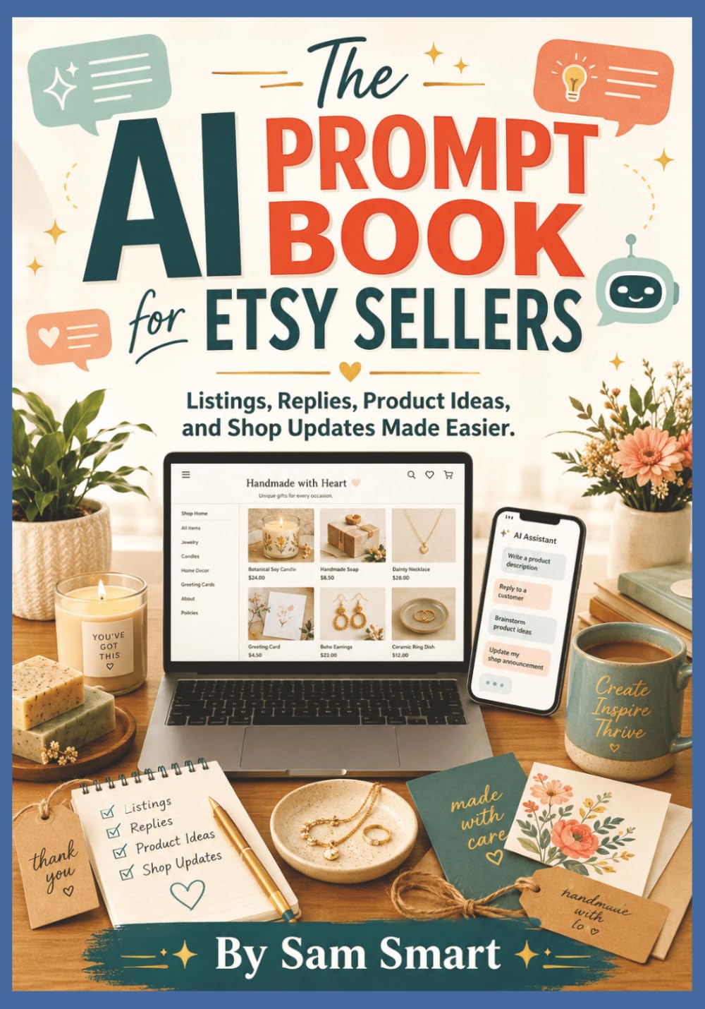 The AI Prompt Book for Etsy Sellers: Listings, Replies, Product Ideas, and Shop Updates Made Easier