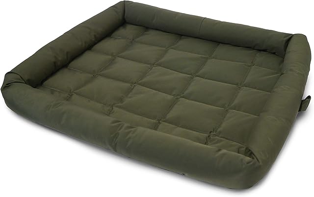 Rosewood Water Resistant Dog Crate Mattress, Washable quilted dog bed, Small green crate mattress 18 x 22 inch (45 x 56 cm)