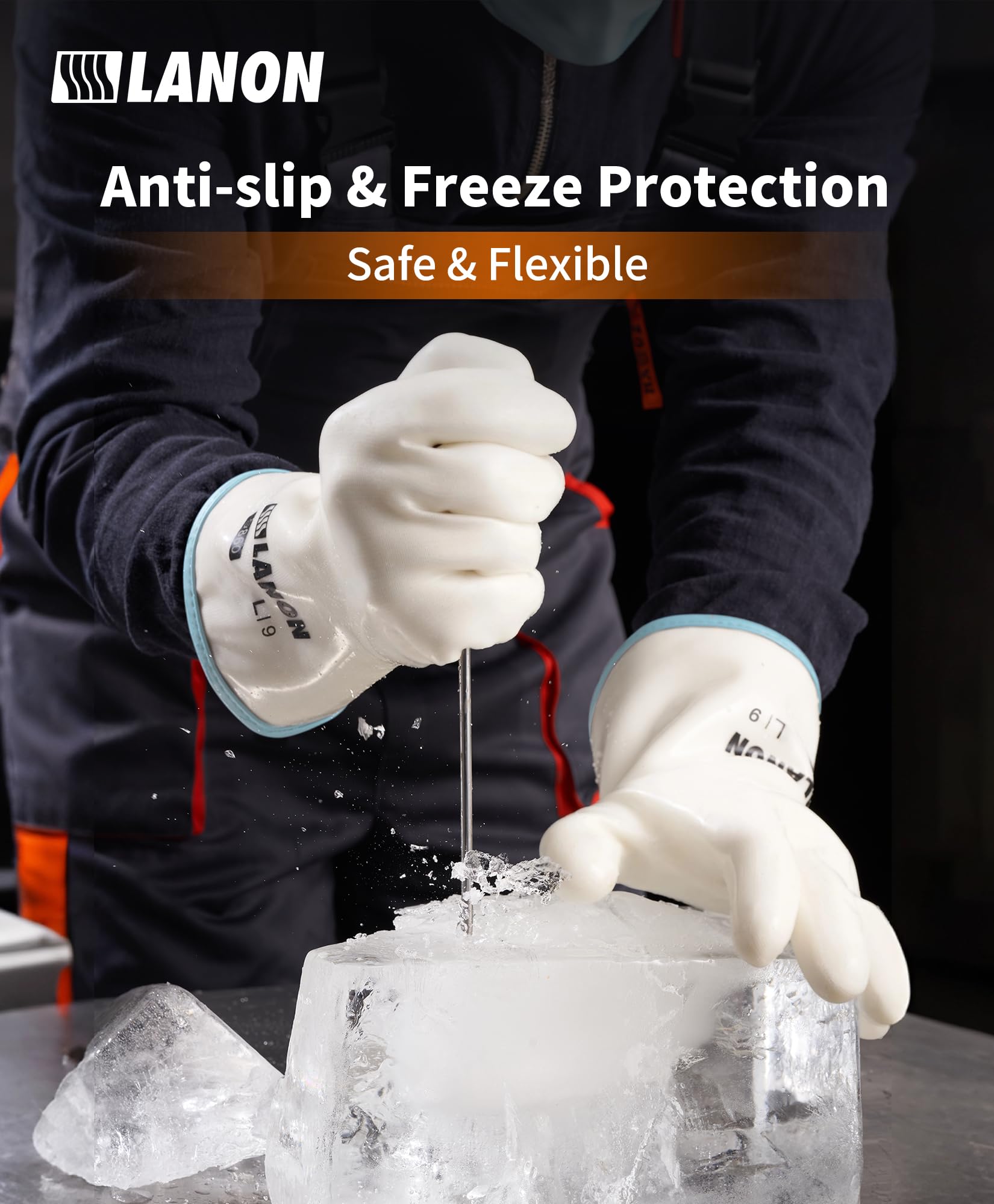 LANON Guantes de silicona líquida resistentes al calor, XL